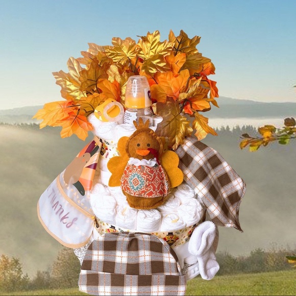 My 1st Thanksgiving Diaper Cake